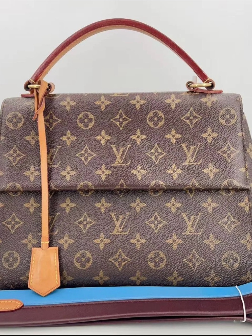 Louis Vuitton X Top Handle Bags Cluny Monogram Canvas MM Brown